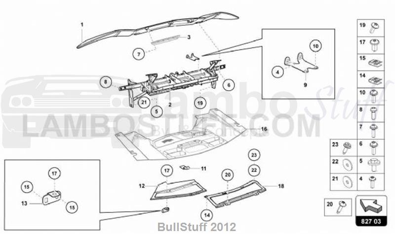 2015 Lamborghini AVENTADOR LP700-4 COUPE JAPAN REAR SPOILER (827.03.00)